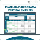 Planilha Fluxograma Vertical de Processo em Excel para mapeamento de processos